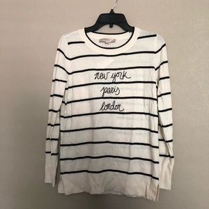 NWT adorable LOFT striped traveler sweater — Small